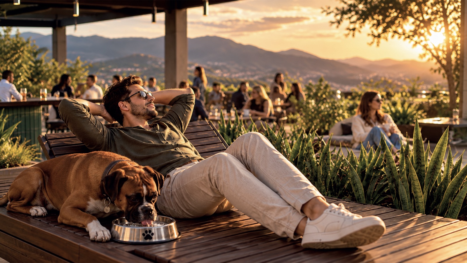 Dog Rooftop: descanso al atardecer junto a tu mascota